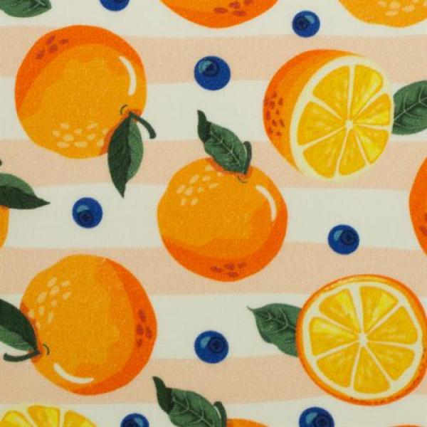 Baumwolldruck Fruits Orangen auf Orange von Swafing